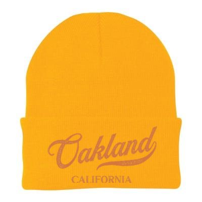 Retro USA California State Vintage Oakland Knit Cap Winter Beanie