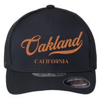 Retro USA California State Vintage Oakland Flexfit Unipanel Trucker Cap