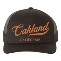 Retro USA California State Vintage Oakland Yupoong Adult 5-Panel Trucker Hat