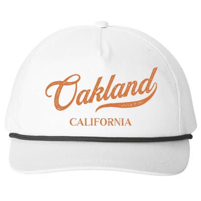 Retro USA California State Vintage Oakland Snapback Five-Panel Rope Hat