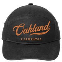 Retro USA California State Vintage Oakland 7-Panel Snapback Hat