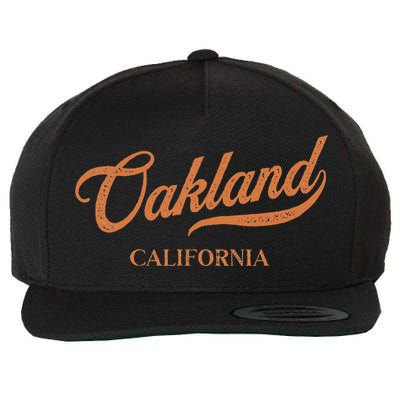 Retro USA California State Vintage Oakland Wool Snapback Cap