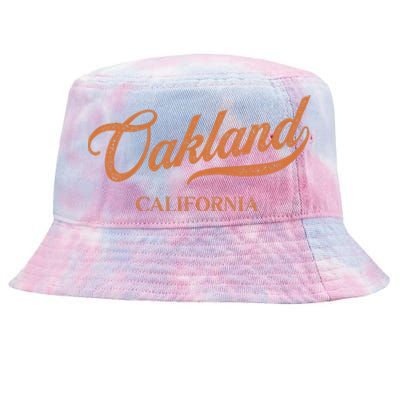 Retro USA California State Vintage Oakland Tie-Dyed Bucket Hat