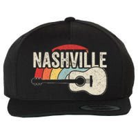 Retro Unique Country Music Lovers Nashville Musician Guitar Wool Snapback Cap