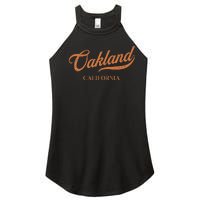 Retro USA California State Vintage Oakland Women's Perfect Tri Rocker Tank