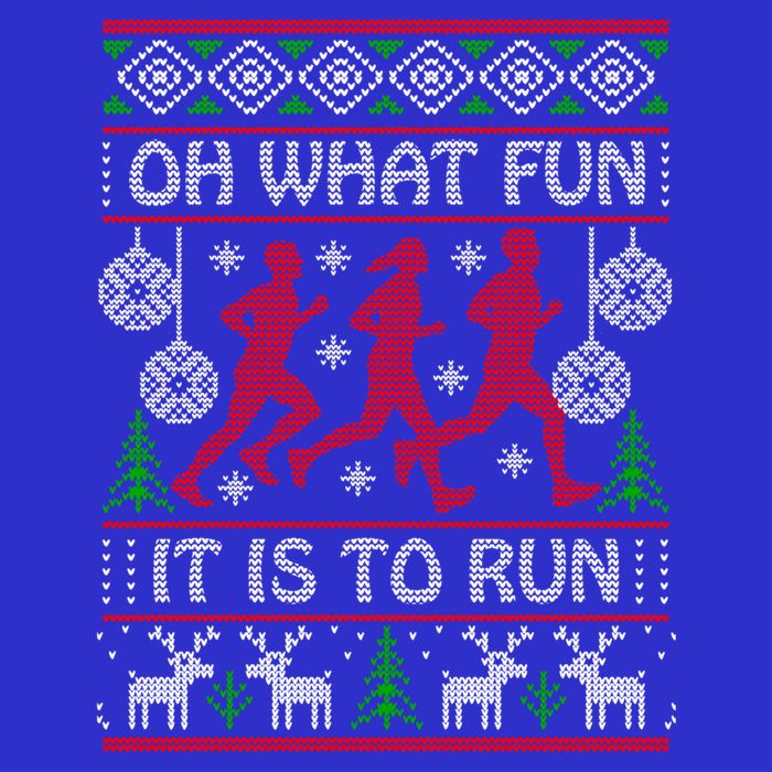 Running Ugly Christmas Oh What Fun It Is To Run Funny Ugly Gift Sweatshirt