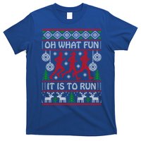 Running Ugly Christmas Oh What Fun It Is To Run Funny Ugly Gift T-Shirt