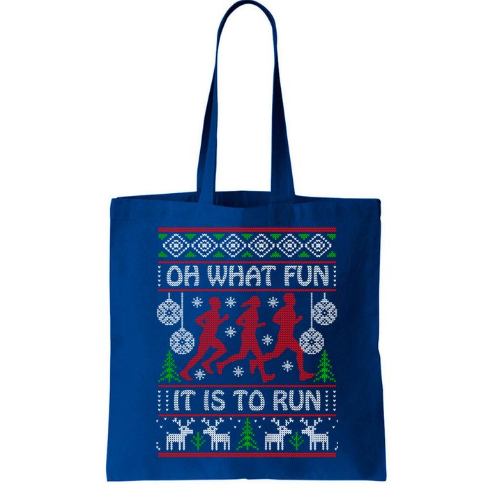 Running Ugly Christmas Oh What Fun It Is To Run Funny Ugly Gift Bag