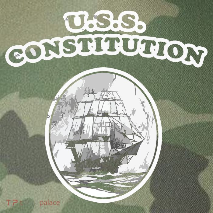 Retro USS Constitution By Turbo Volcano Legacy Tie Dye Trucker Hat