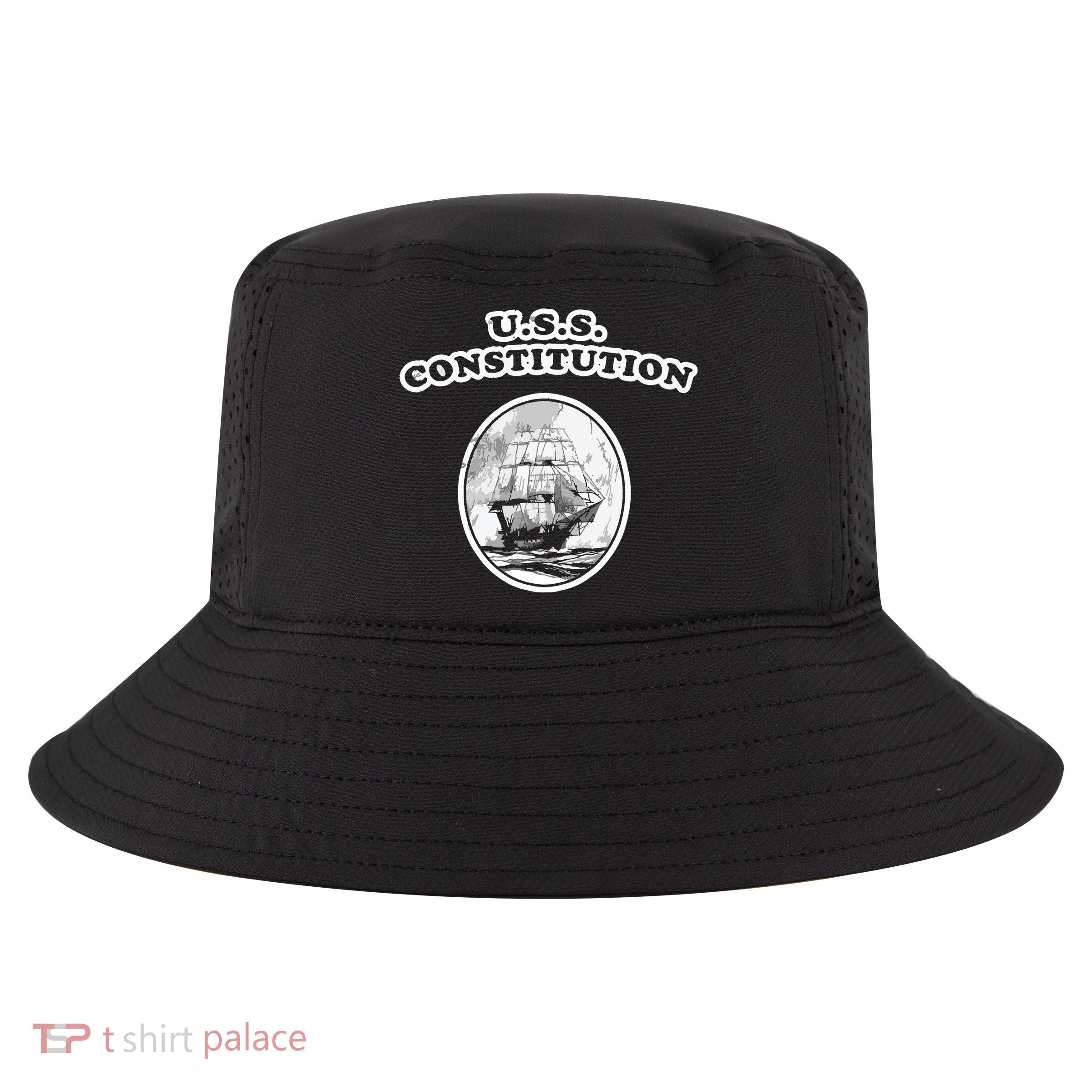 Retro USS Constitution By Turbo Volcano Cool Comfort Performance Bucket Hat