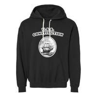 Retro USS Constitution By Turbo Volcano Garment-Dyed Fleece Hoodie