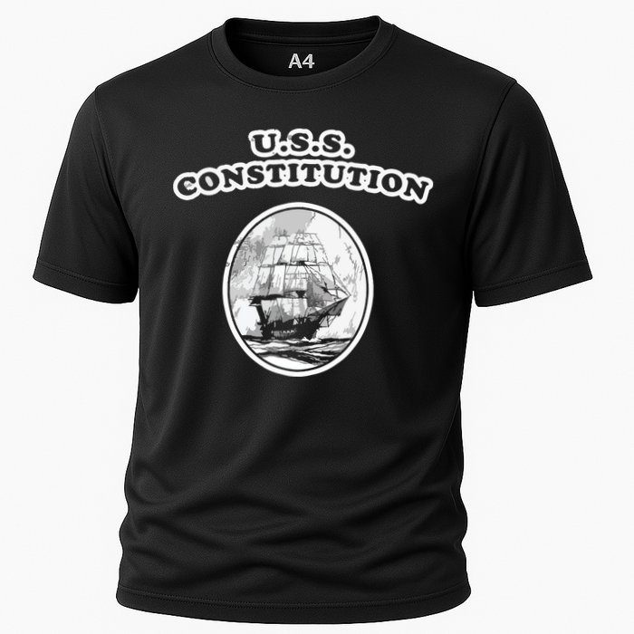 Retro USS Constitution By Turbo Volcano Performance Shirt