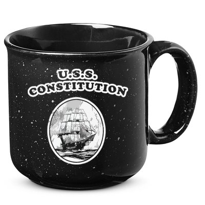 Retro USS Constitution By Turbo Volcano 15oz Campfire Ceramic Mug