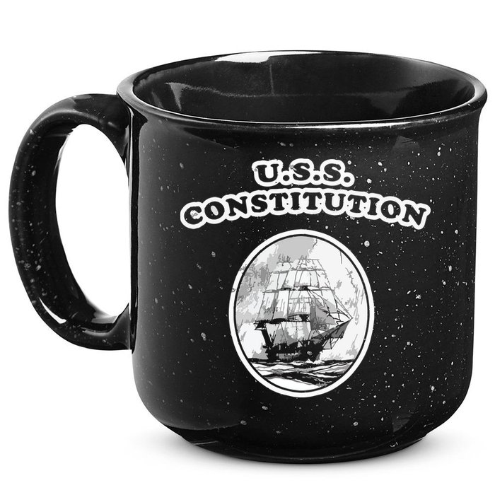 Retro USS Constitution By Turbo Volcano 15oz Campfire Ceramic Mug
