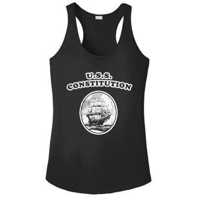 Retro USS Constitution By Turbo Volcano Ladies PosiCharge Competitor Racerback Tank