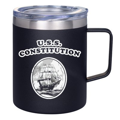Retro USS Constitution By Turbo Volcano 12oz Stainless Steel Coffee Mug