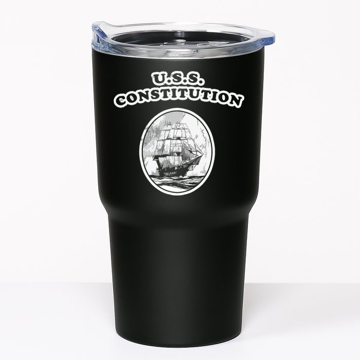 Retro USS Constitution By Turbo Volcano Tumbler
