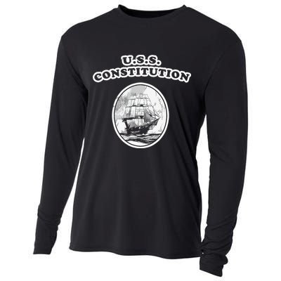 Retro USS Constitution By Turbo Volcano Cooling Performance Long Sleeve Crew