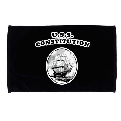 Retro USS Constitution By Turbo Volcano Microfiber Hand Towel