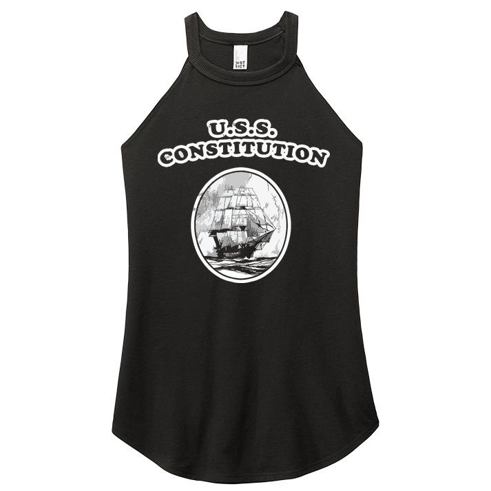 Retro USS Constitution By Turbo Volcano Women's Perfect Tri Rocker Tank