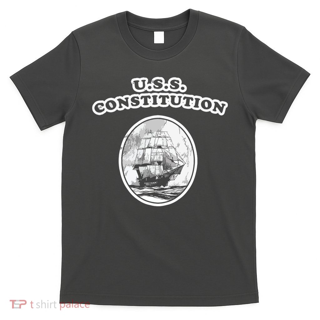 Retro USS Constitution By Turbo Volcano T-Shirt