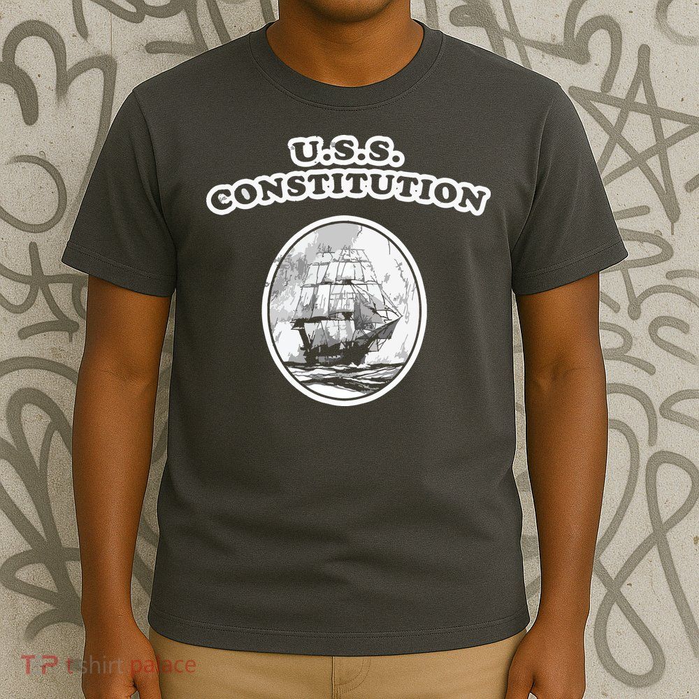 Retro USS Constitution By Turbo Volcano T-Shirt