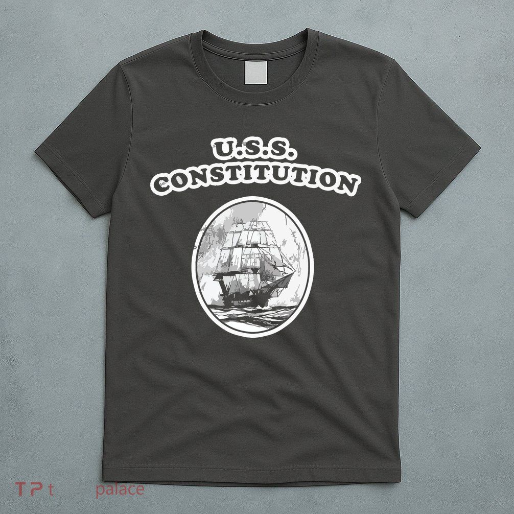 Retro USS Constitution By Turbo Volcano T-Shirt