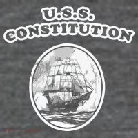 Retro USS Constitution By Turbo Volcano T-Shirt