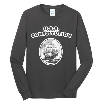 Retro USS Constitution By Turbo Volcano Tall Long Sleeve T-Shirt