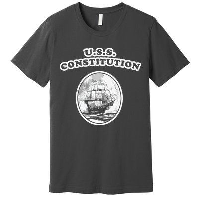 Retro USS Constitution By Turbo Volcano Premium T-Shirt