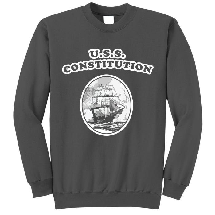 Retro USS Constitution By Turbo Volcano Tall Sweatshirt