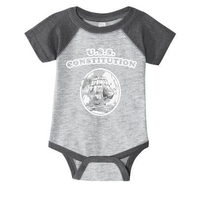 Retro USS Constitution By Turbo Volcano Infant Baby Jersey Bodysuit