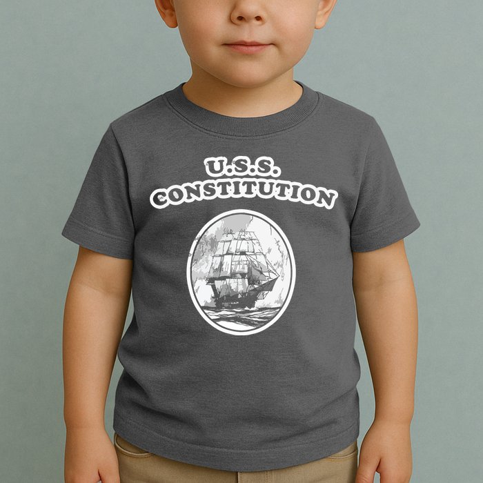 Retro USS Constitution By Turbo Volcano Toddler T-Shirt