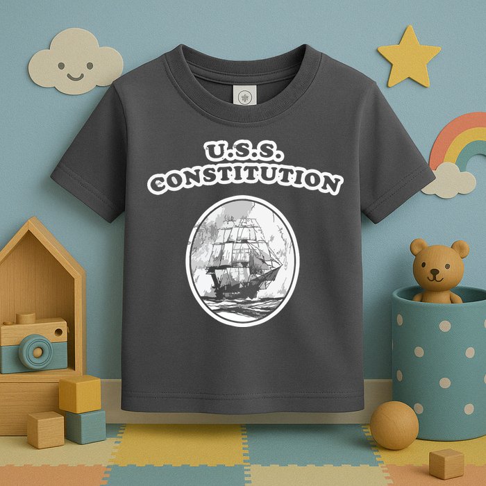 Retro USS Constitution By Turbo Volcano Toddler T-Shirt