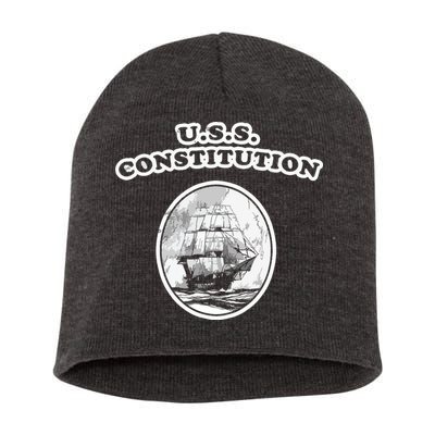 Retro USS Constitution By Turbo Volcano Short Acrylic Beanie