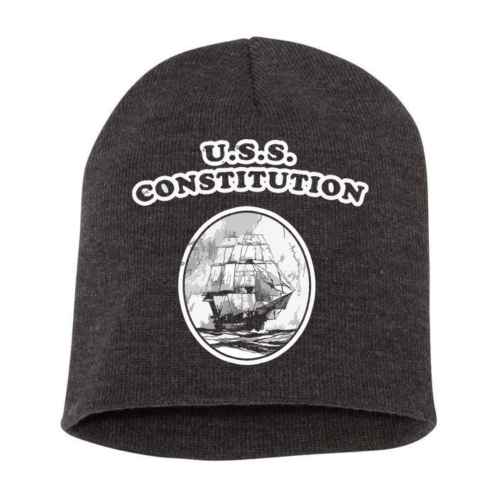 Retro USS Constitution By Turbo Volcano Short Acrylic Beanie