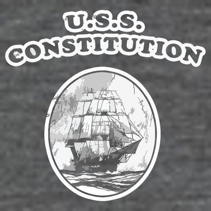Retro USS Constitution By Turbo Volcano Short Acrylic Beanie