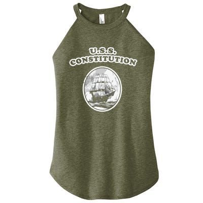 Retro USS Constitution By Turbo Volcano Women's Perfect Tri Rocker Tank