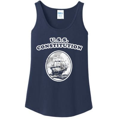 Retro USS Constitution By Turbo Volcano Ladies Essential Tank