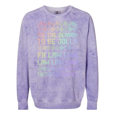 Rainbow Ugly Christmas Lawyer Funny Gift Holiday Colorblast Crewneck Sweatshirt