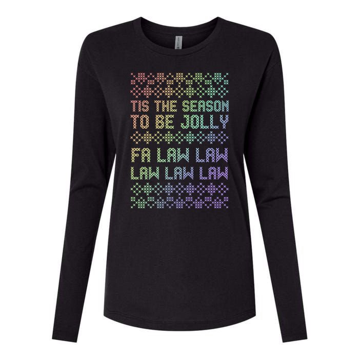 Rainbow Ugly Christmas Lawyer Funny Gift Holiday Womens Cotton Relaxed Long Sleeve T-Shirt