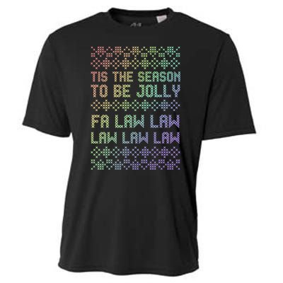 Rainbow Ugly Christmas Lawyer Funny Gift Holiday Cooling Performance Crew T-Shirt