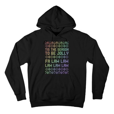 Rainbow Ugly Christmas Lawyer Funny Gift Holiday Hoodie