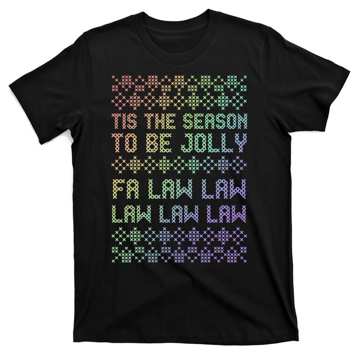 Rainbow Ugly Christmas Lawyer Funny Gift Holiday T-Shirt