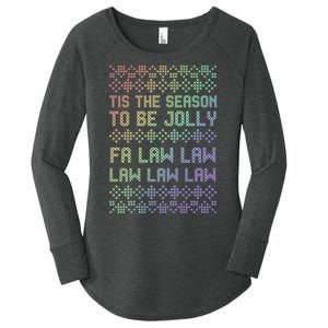 Rainbow Ugly Christmas Lawyer Funny Gift Holiday Women's Perfect Tri Tunic Long Sleeve Shirt