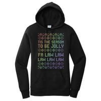 Rainbow Ugly Christmas Lawyer Funny Gift Holiday Women's Pullover Hoodie