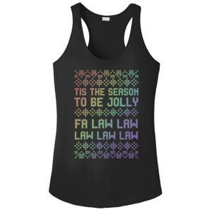 Rainbow Ugly Christmas Lawyer Funny Gift Holiday Ladies PosiCharge Competitor Racerback Tank