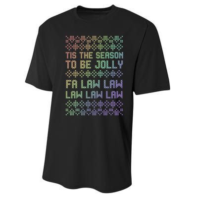 Rainbow Ugly Christmas Lawyer Funny Gift Holiday Performance Sprint T-Shirt