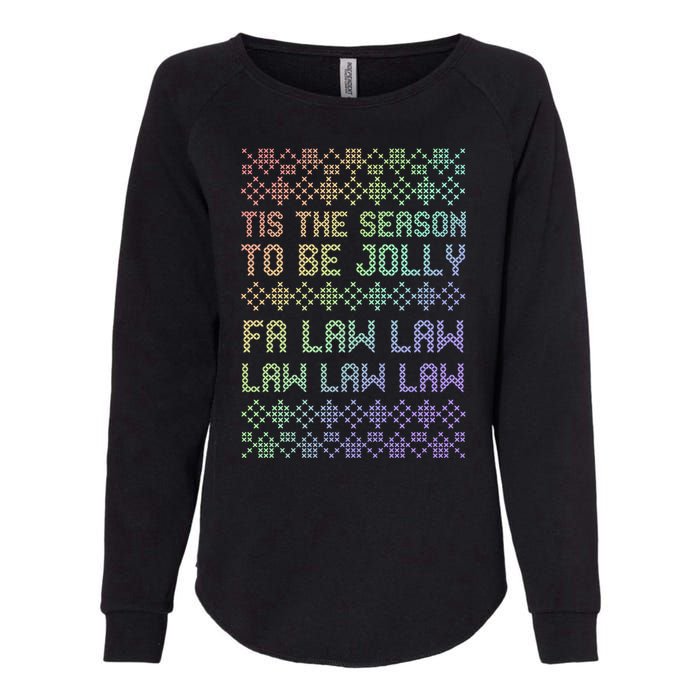 Rainbow Ugly Christmas Lawyer Funny Gift Holiday Womens California Wash Sweatshirt