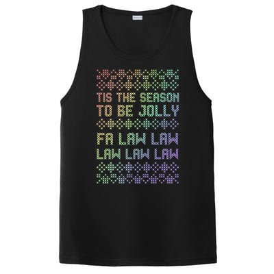 Rainbow Ugly Christmas Lawyer Funny Gift Holiday PosiCharge Competitor Tank